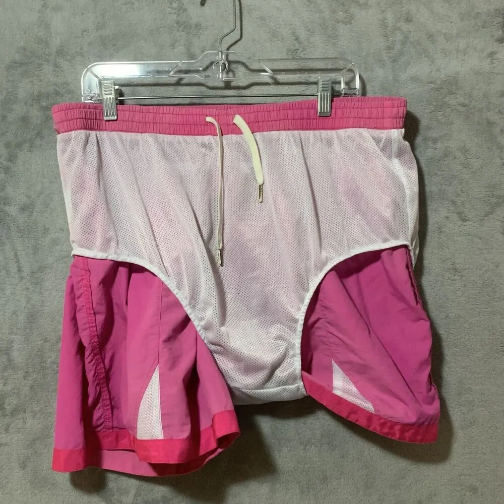 Ovadia & Sons Swim Trunks Men 2XL Hot Pink Mesh Lined Pockets Shorts Beach Pool